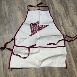 Vtg 1990's Diet Dr Pepper Apron Logo Soda Soft Drink Collectible Canvas